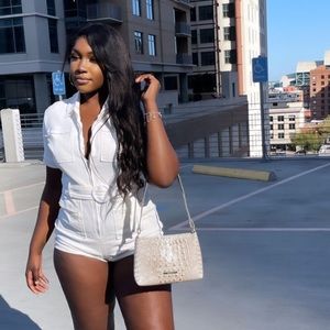 White cute jump suite